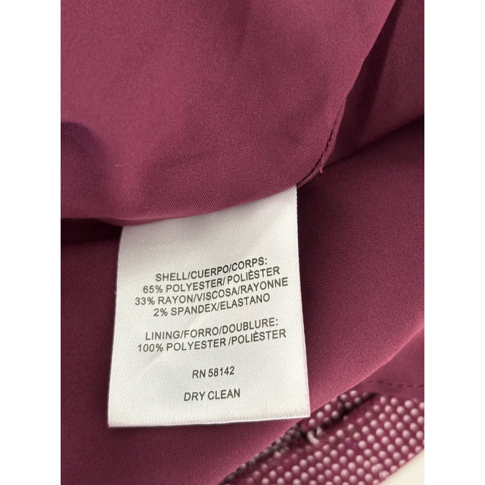 Classic Gal Meets Glam Dress Size 10 Burgundy Micro Dot Fit & Flare Pockets NWT - Picture 10 of 10